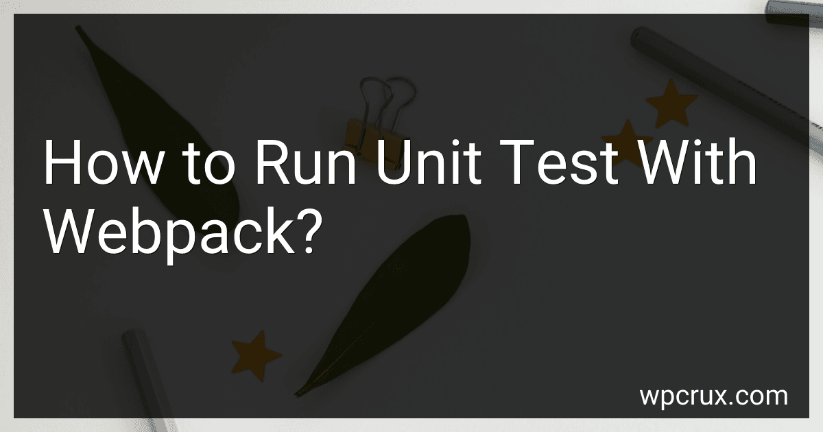 How to Run Unit Test With Webpack? image