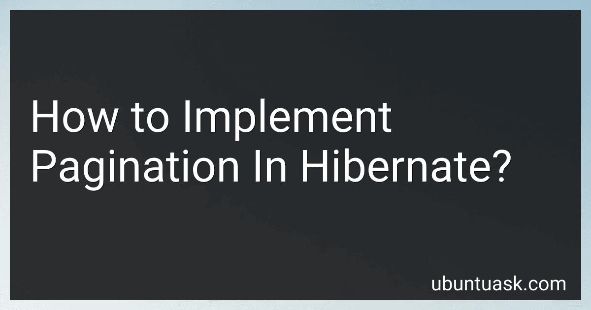 How to Implement Pagination In Hibernate? image