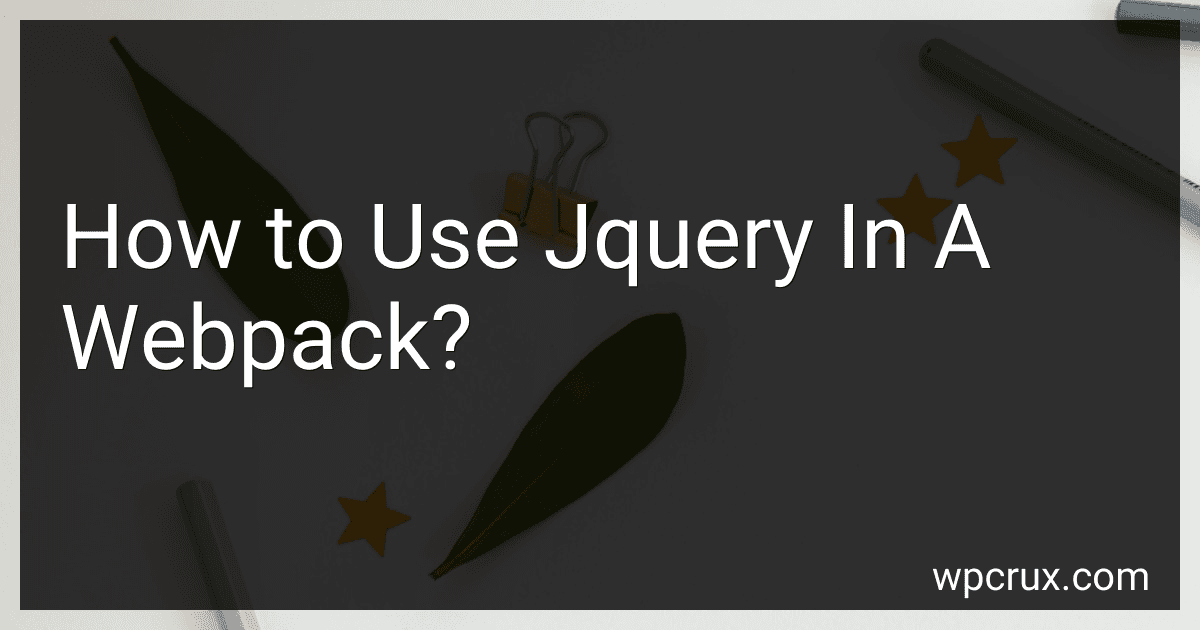 How to Use Jquery In A Webpack? image