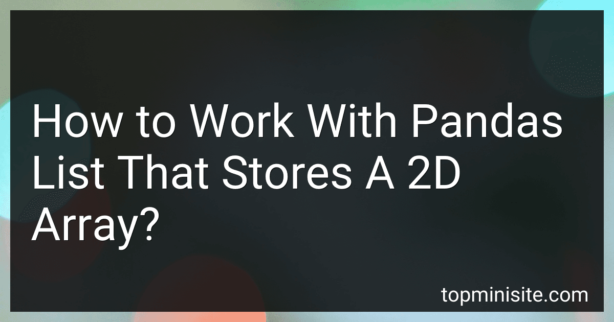 How to Work With Pandas List That Stores A 2D Array? image