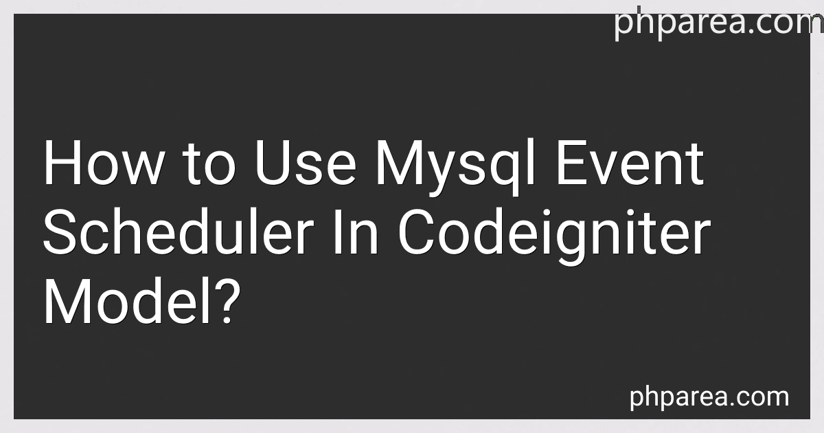 How to Use Mysql Event Scheduler In Codeigniter Model? image
