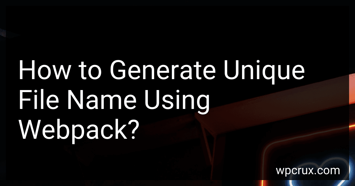 How to Generate Unique File Name Using Webpack? image