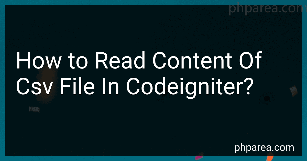 How to Read Content Of Csv File In Codeigniter? preview