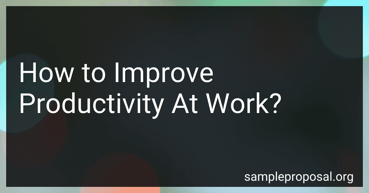How to Improve Productivity At Work? image
