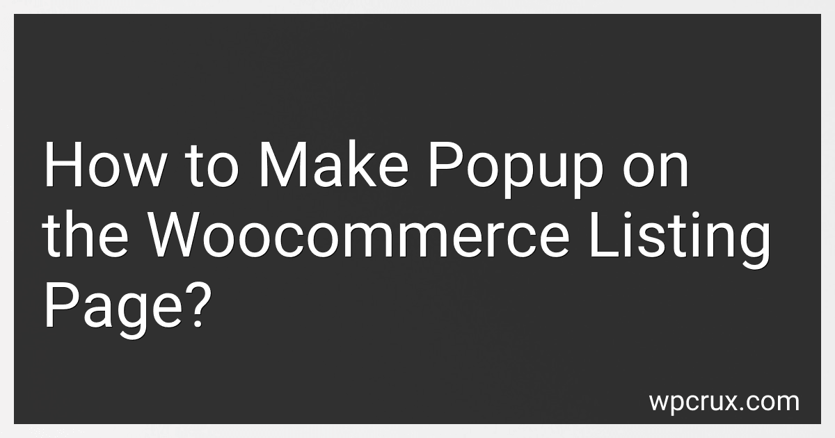 How to Make Popup on the Woocommerce Listing Page? image