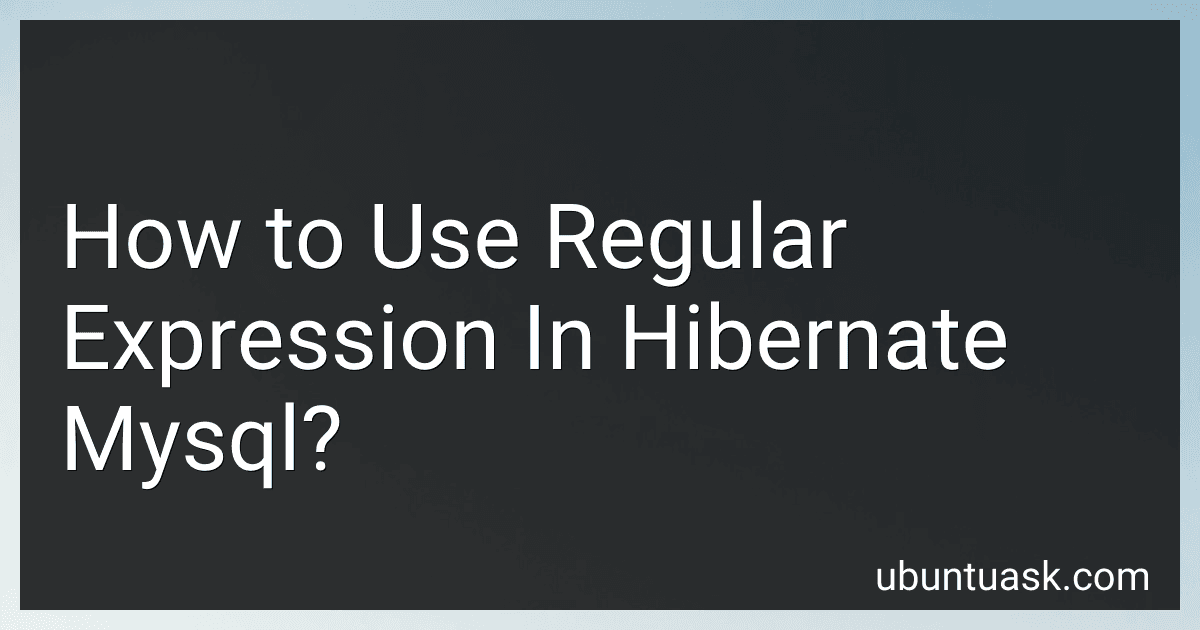 How to Use Regular Expression In Hibernate Mysql? image