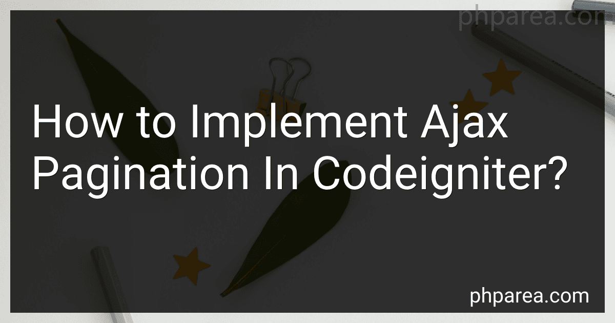 How to Implement Ajax Pagination In Codeigniter? image