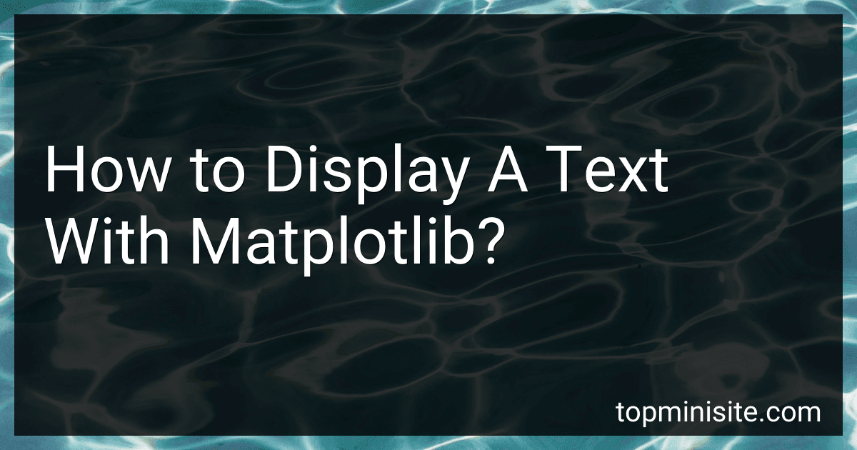 How to Display A Text With Matplotlib? image