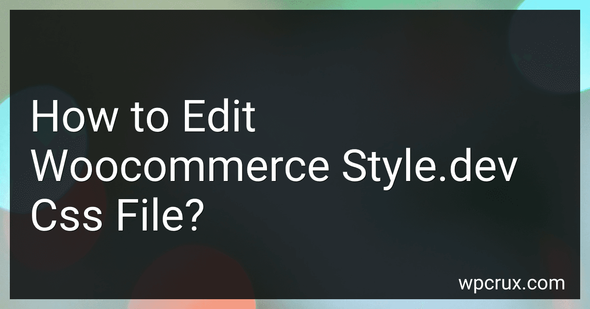 How to Edit Woocommerce Style.dev Css File? image