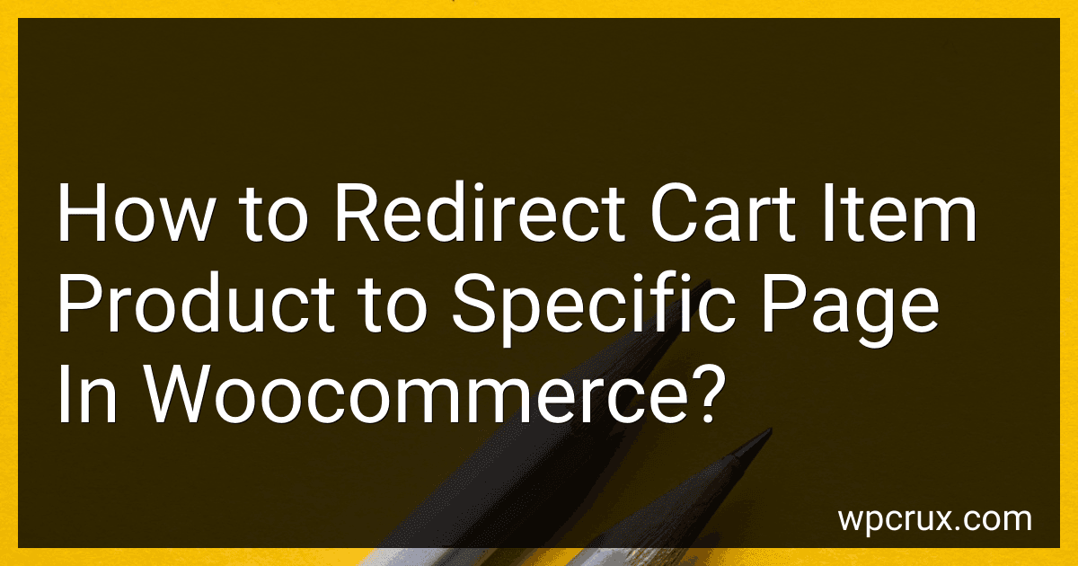 How to Redirect Cart Item Product to Specific Page In Woocommerce? image