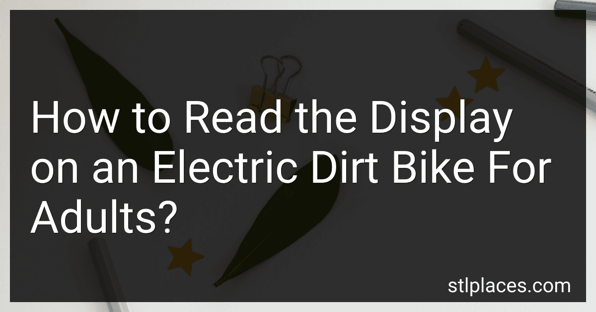 How to Read the Display on an Electric Dirt Bike For Adults? image