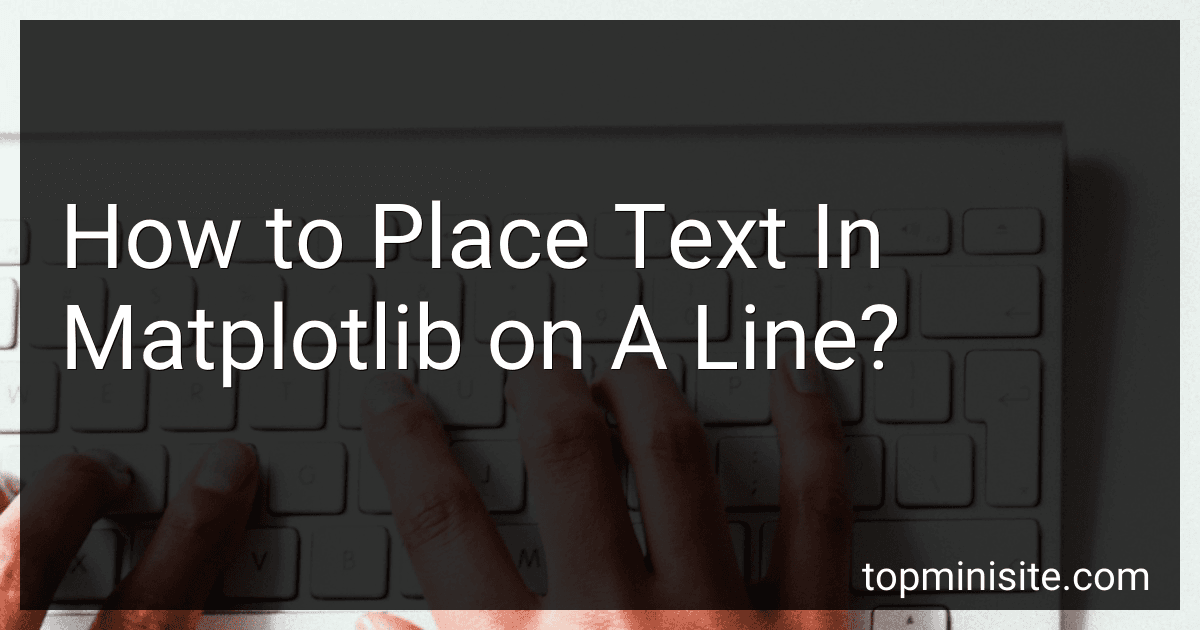 How to Place Text In Matplotlib on A Line? image