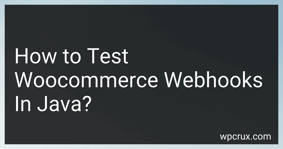 How to Test Woocommerce Webhooks In Java? image