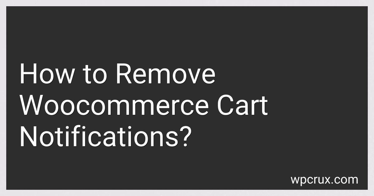How to Remove Woocommerce Cart Notifications? image