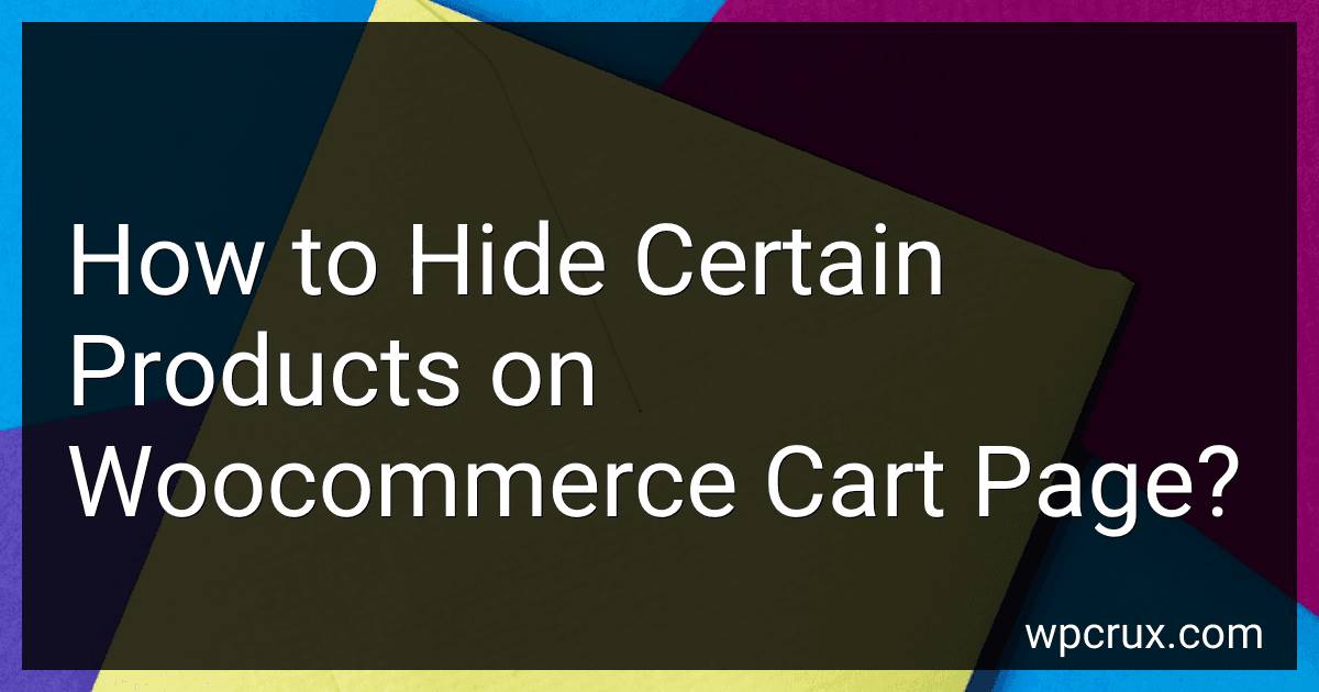 How to Hide Certain Products on Woocommerce Cart Page? image