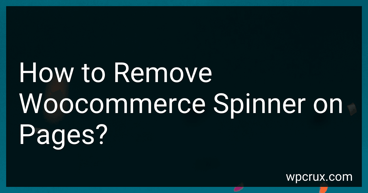 How to Remove Woocommerce Spinner on Pages? image