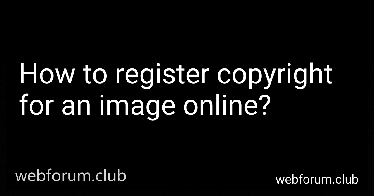 How to register copyright for an image online? image