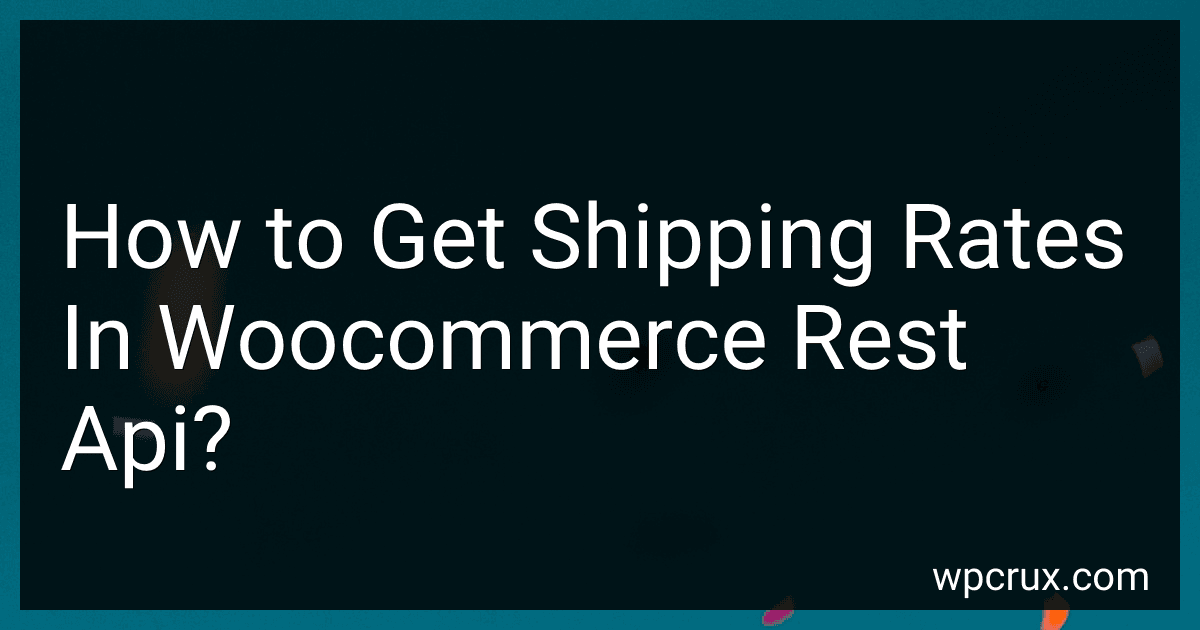 How to Get Shipping Rates In Woocommerce Rest Api? image
