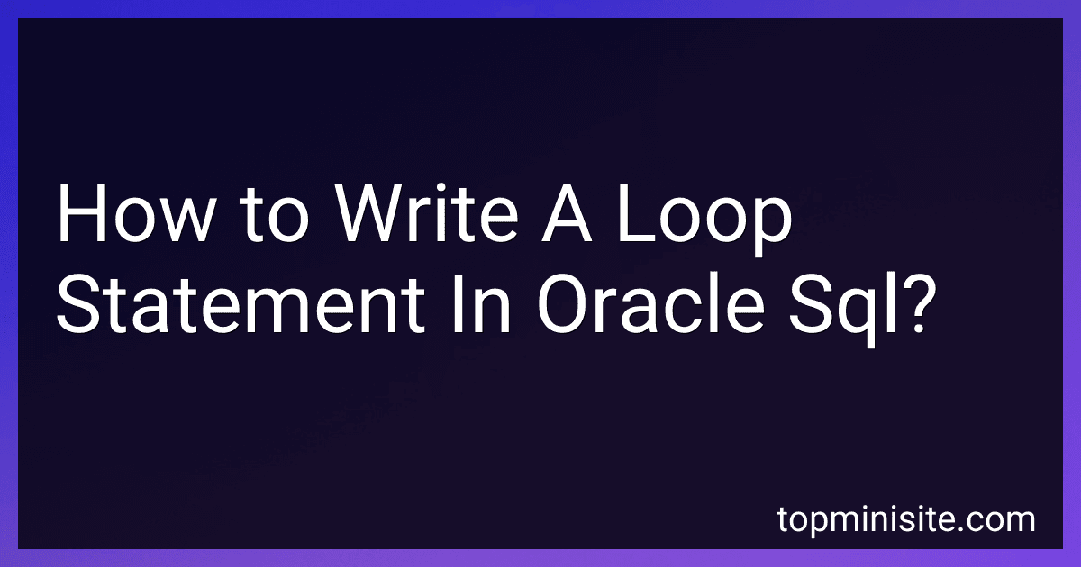How to Write A Loop Statement In Oracle Sql? image