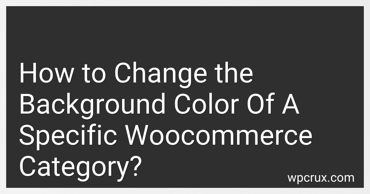 How to Change the Background Color Of A Specific Woocommerce Category? image