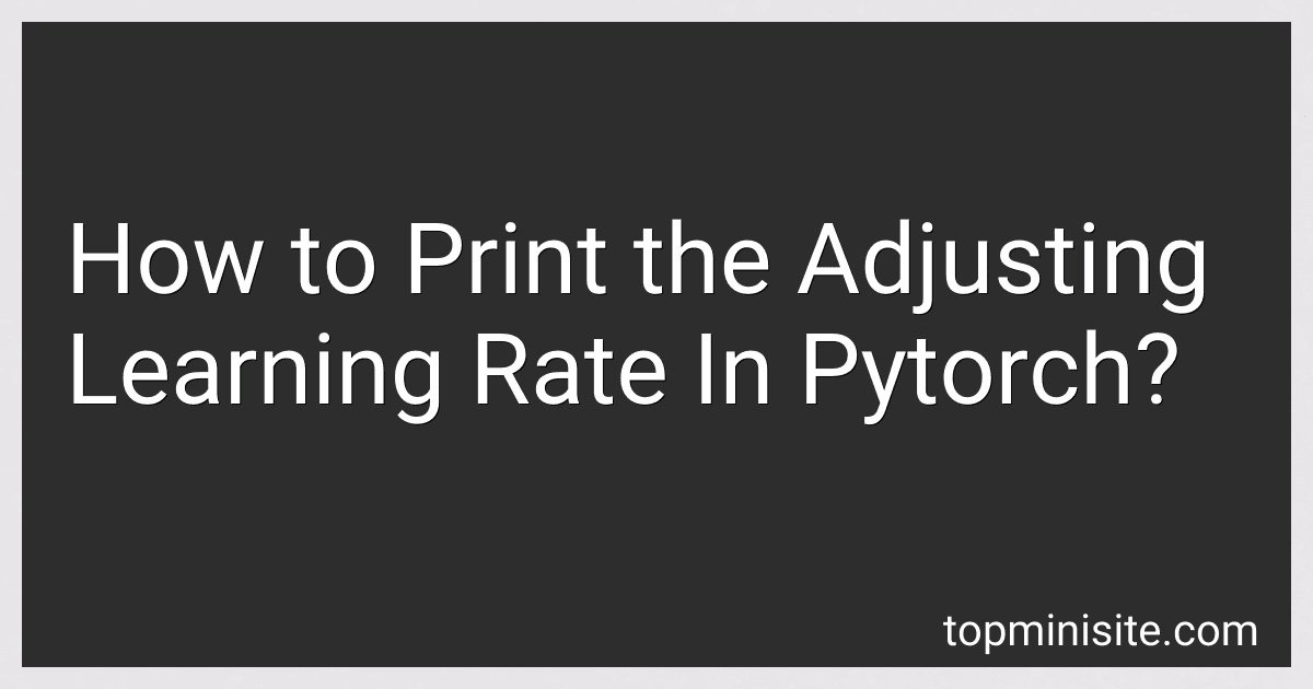How to Print the Adjusting Learning Rate In Pytorch? image