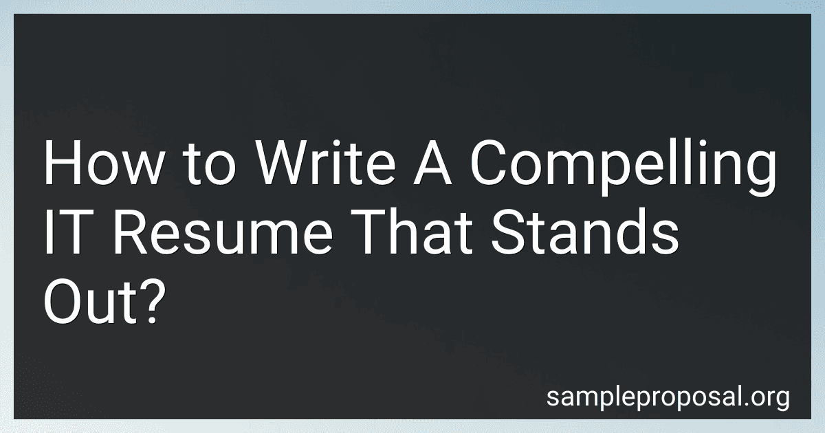 How to Write A Compelling IT Resume That Stands Out? image