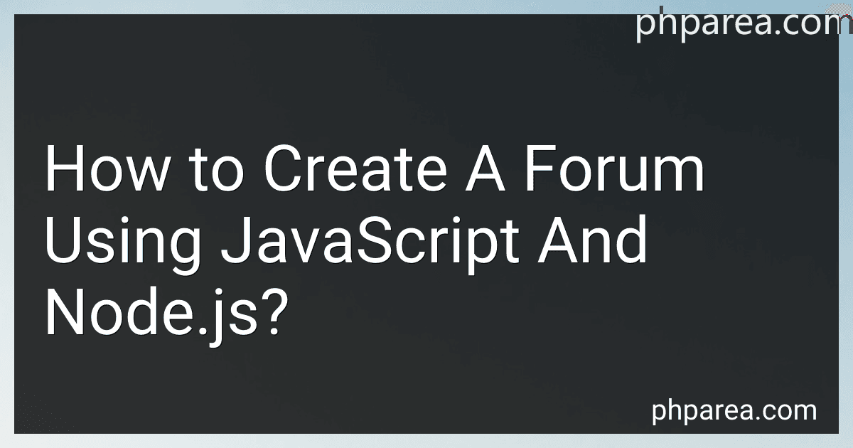 How to Create A Forum Using JavaScript And Node.js? image