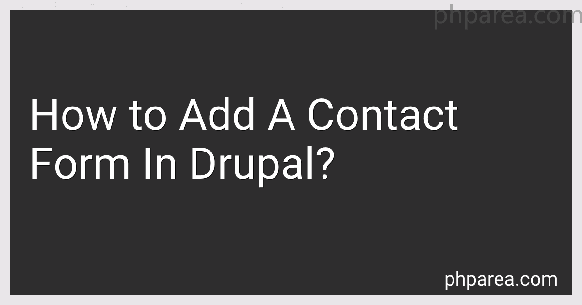 How to Add A Contact Form In Drupal? image