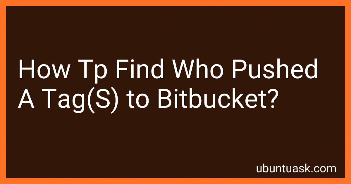 How Tp Find Who Pushed A Tag(S) to Bitbucket? image