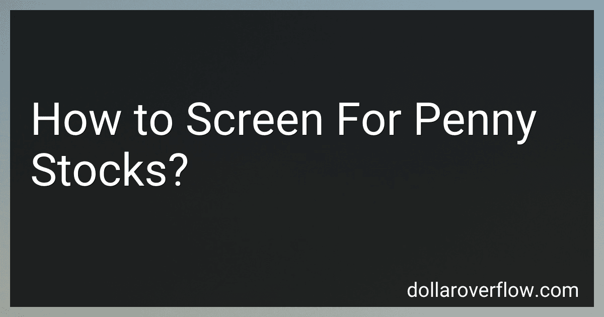 How to Screen For Penny Stocks? image