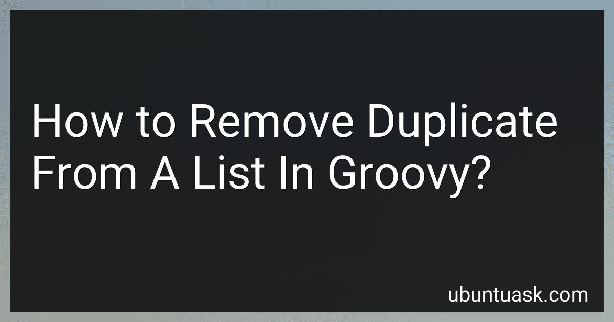 How to Remove Duplicate From A List In Groovy? image
