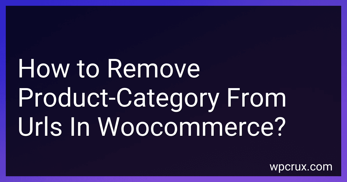 How to Remove Product-Category From Urls In Woocommerce? image