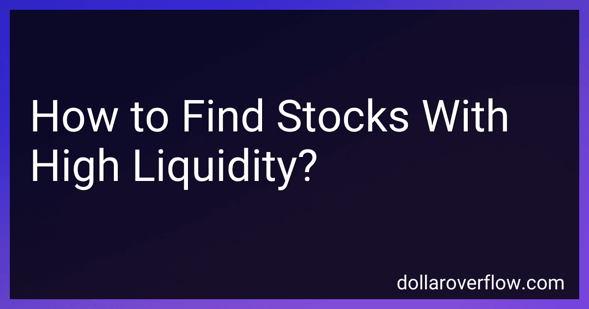 How to Find Stocks With High Liquidity? image