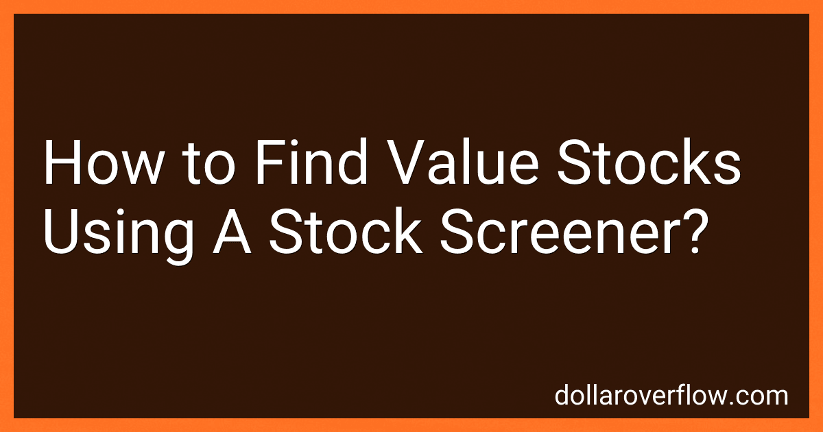 How to Find Value Stocks Using A Stock Screener? image