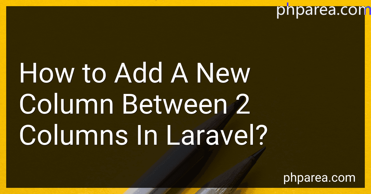 How to Add A New Column Between 2 Columns In Laravel? preview