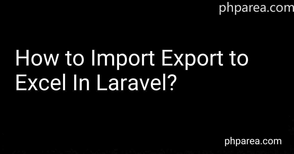 How to Import Export to Excel In Laravel? image