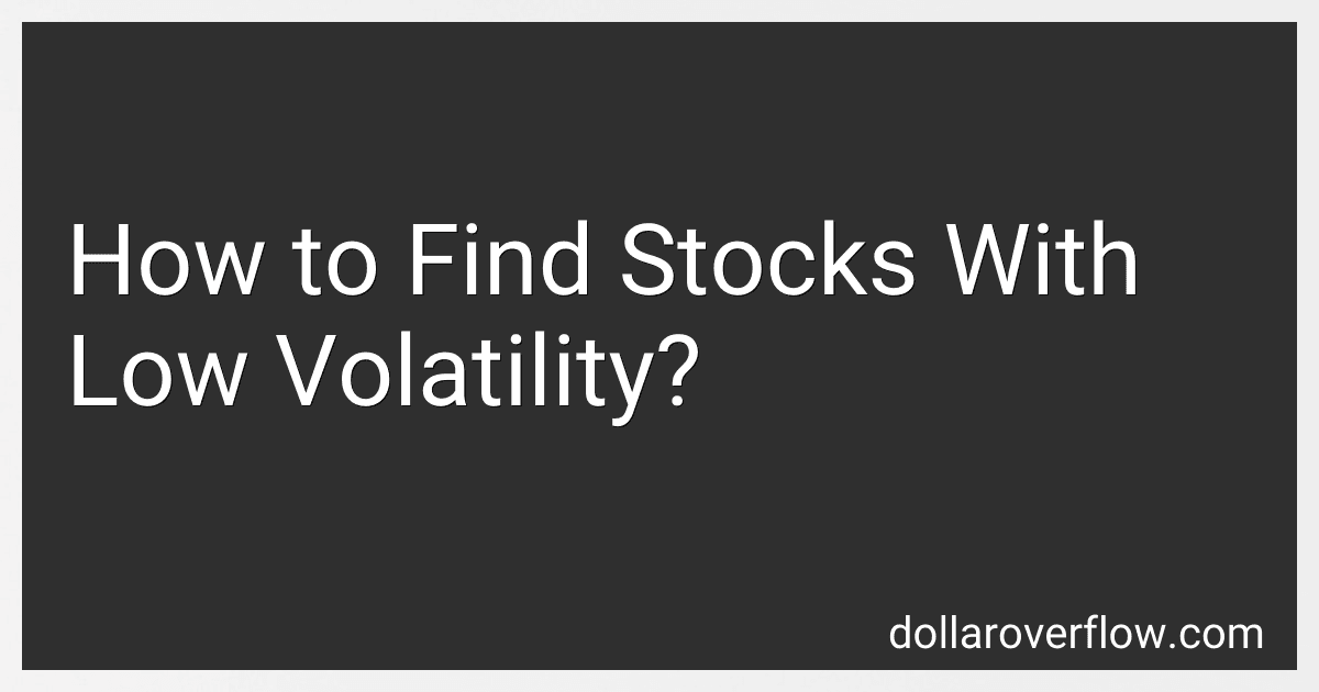 How to Find Stocks With Low Volatility? image