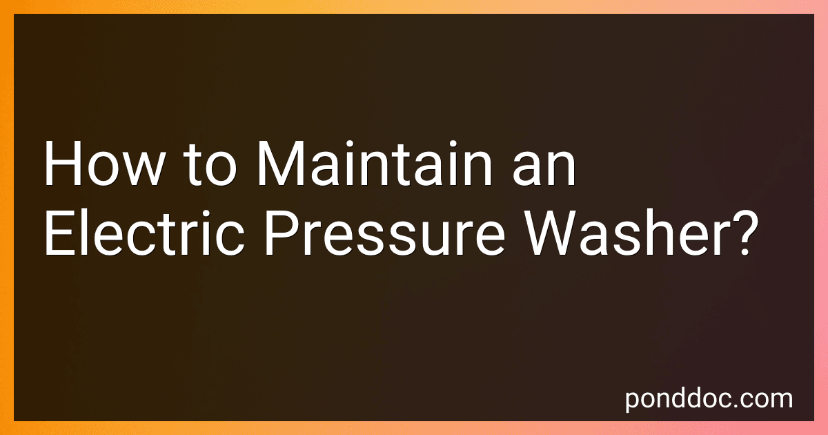 How to Maintain an Electric Pressure Washer? image