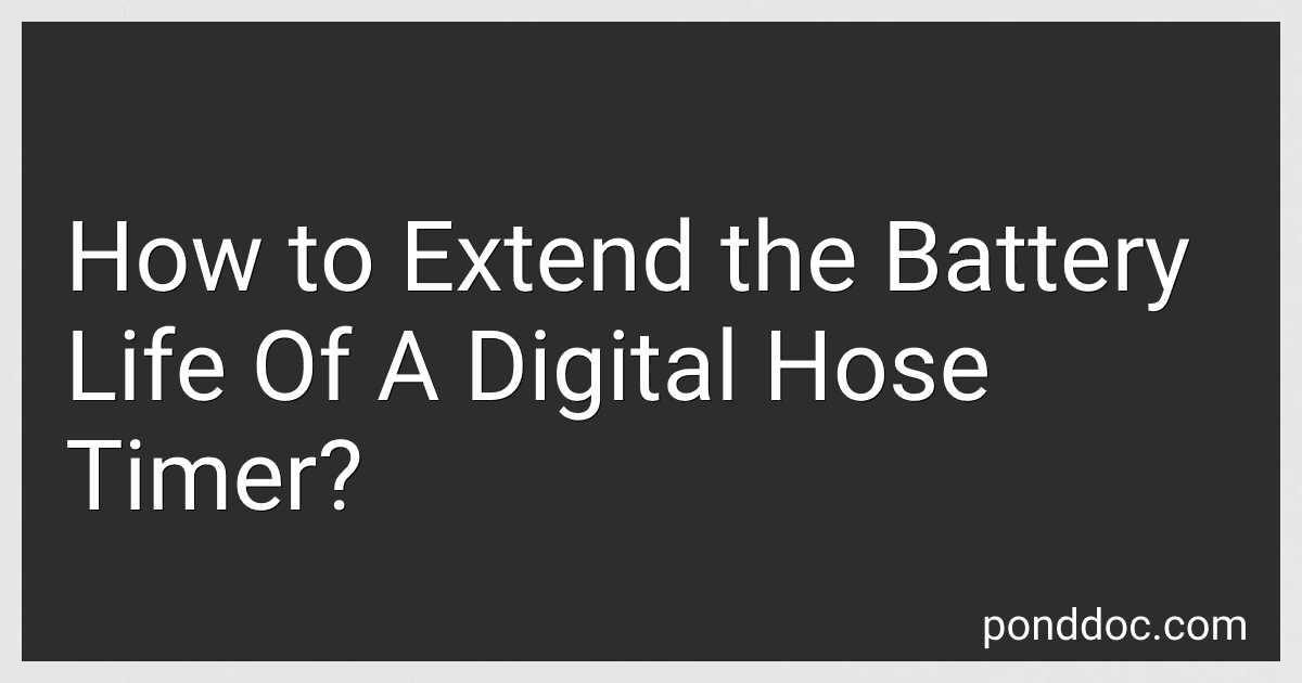 How to Extend the Battery Life Of A Digital Hose Timer? image