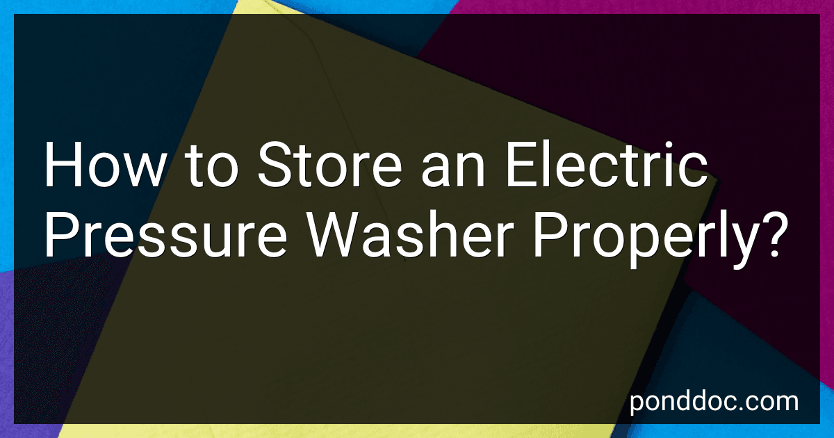 How to Store an Electric Pressure Washer Properly? image