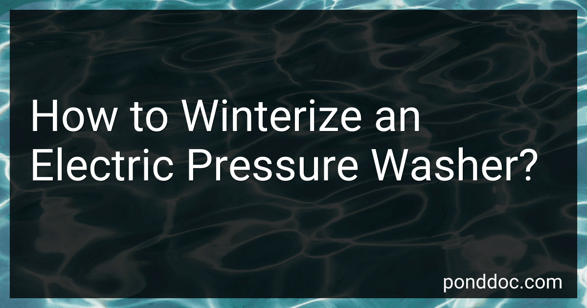 How to Winterize an Electric Pressure Washer? image
