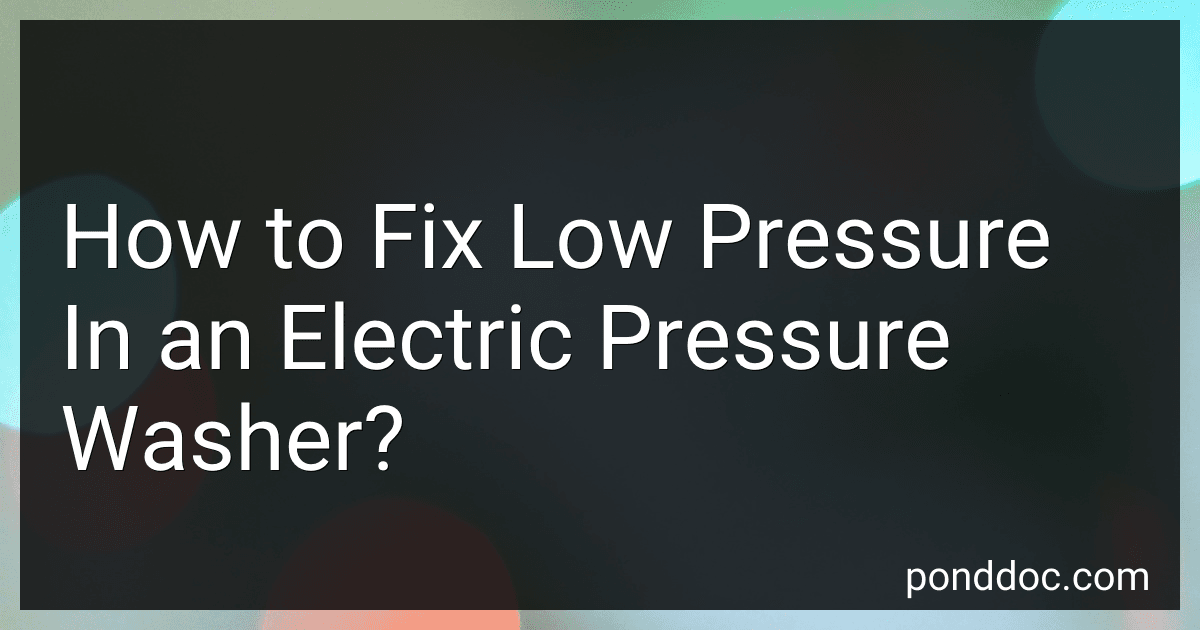 How to Fix Low Pressure In an Electric Pressure Washer? preview