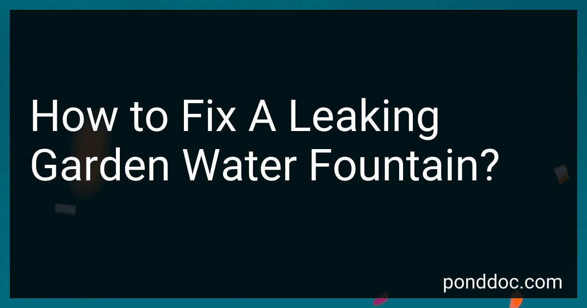 How to Fix A Leaking Garden Water Fountain? image