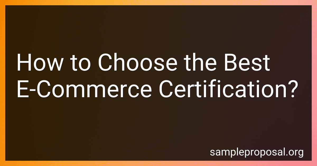 How to Choose the Best E-Commerce Certification? image