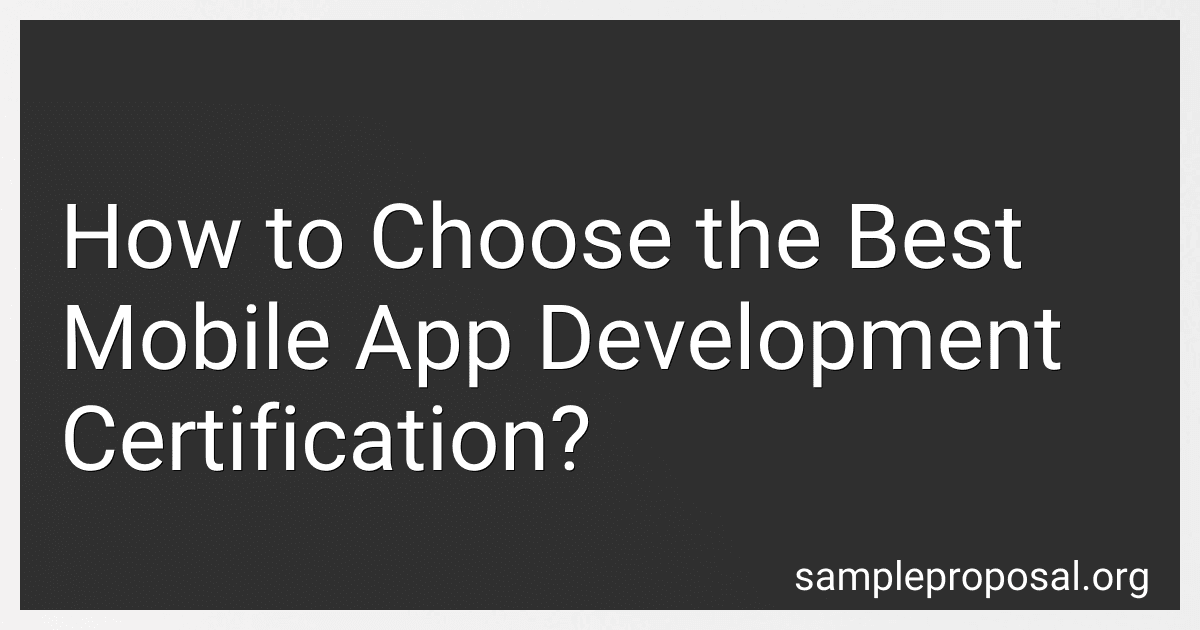 How to Choose the Best Mobile App Development Certification? image
