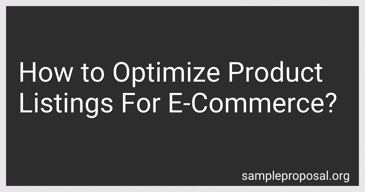 How to Optimize Product Listings For E-Commerce? image