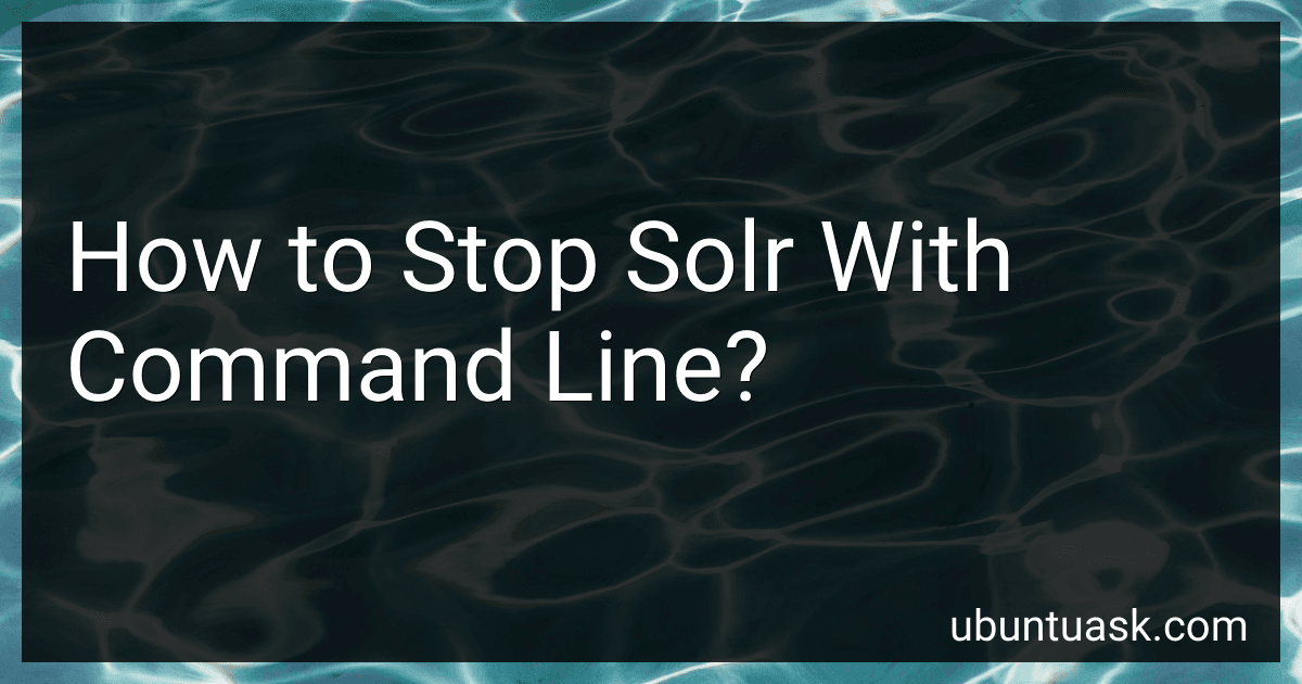 How to Stop Solr With Command Line? image