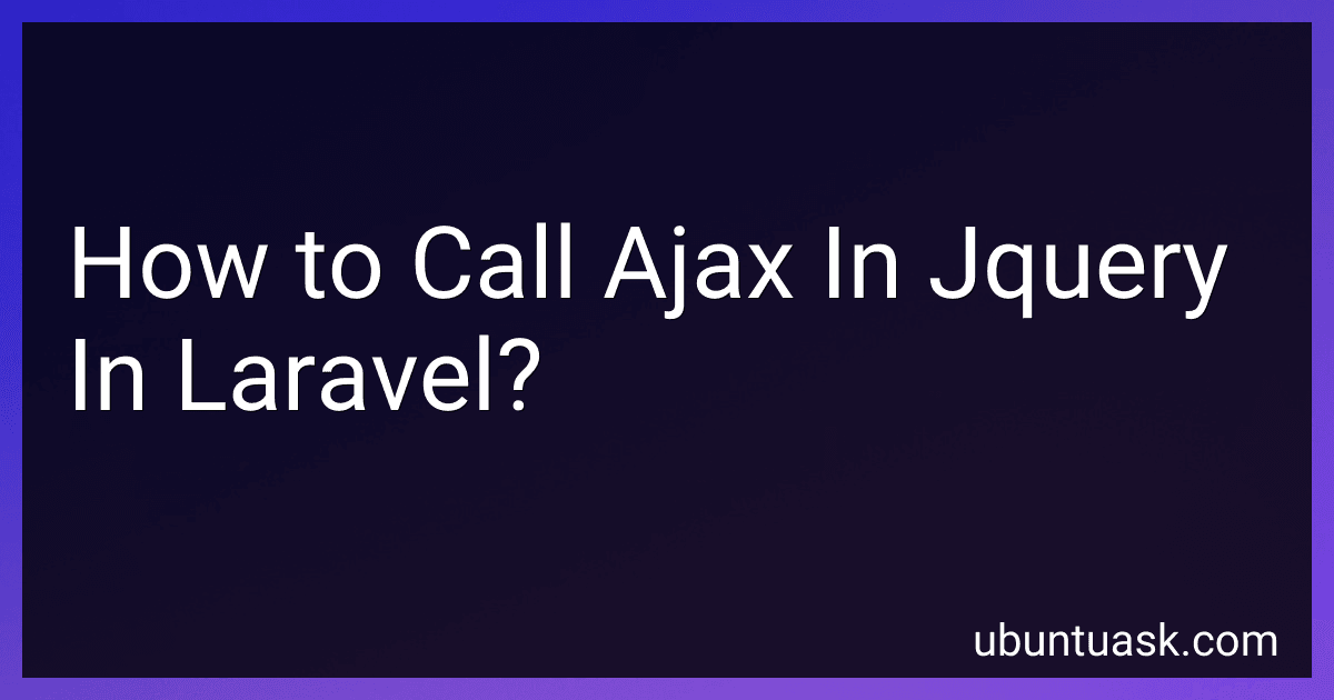 How to Call Ajax In Jquery In Laravel? image
