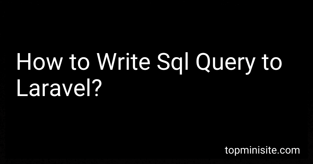 How to Write Sql Query to Laravel? image