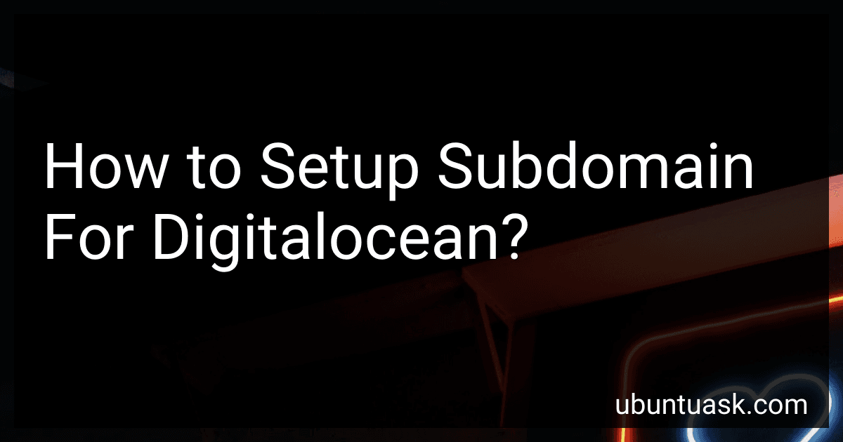 How to Setup Subdomain For Digitalocean? image